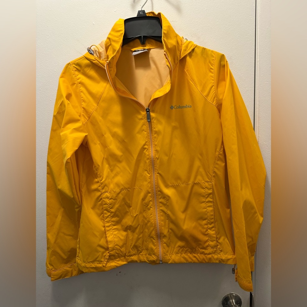 Columbia Sunflower Yellow Water Resistant Windbreaker/Raincoat